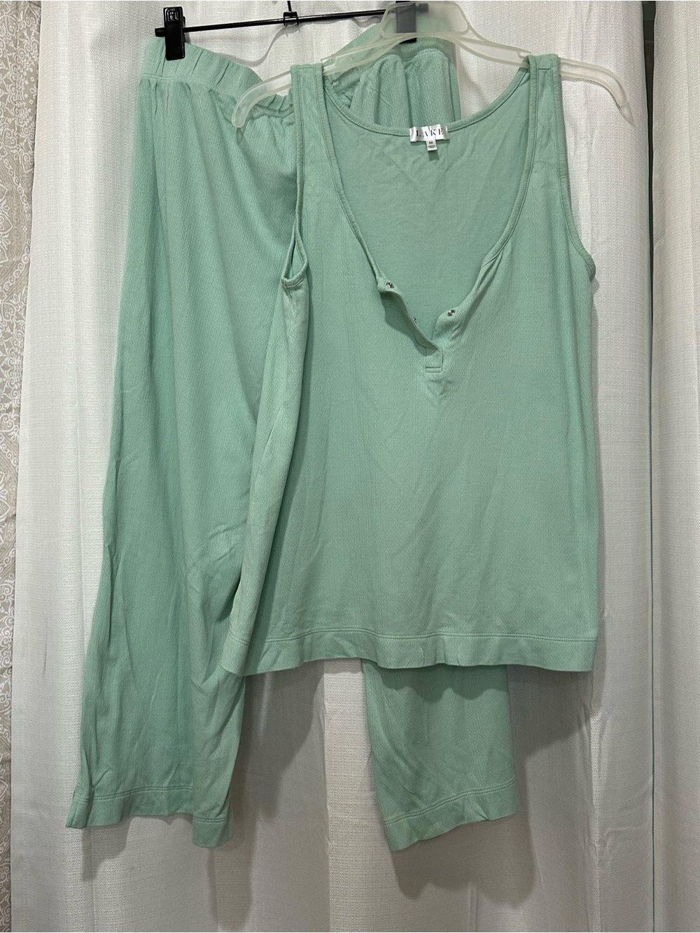Lake ..LUXURY Light Green Women's Sleep Tank & Pant